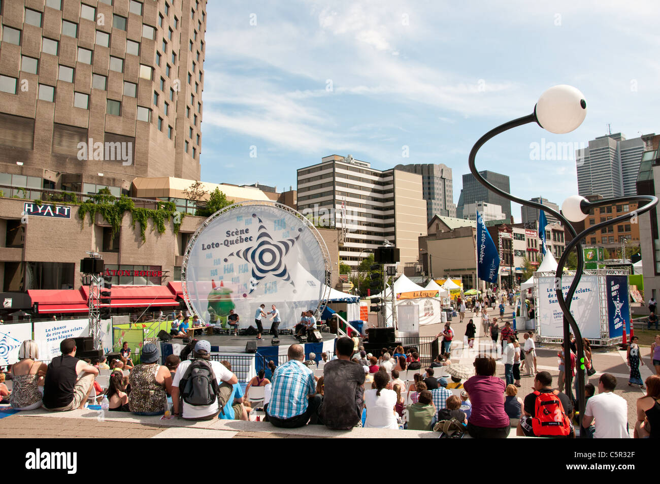 Free exterior show during the Just for Laughs Festival Montreal canada