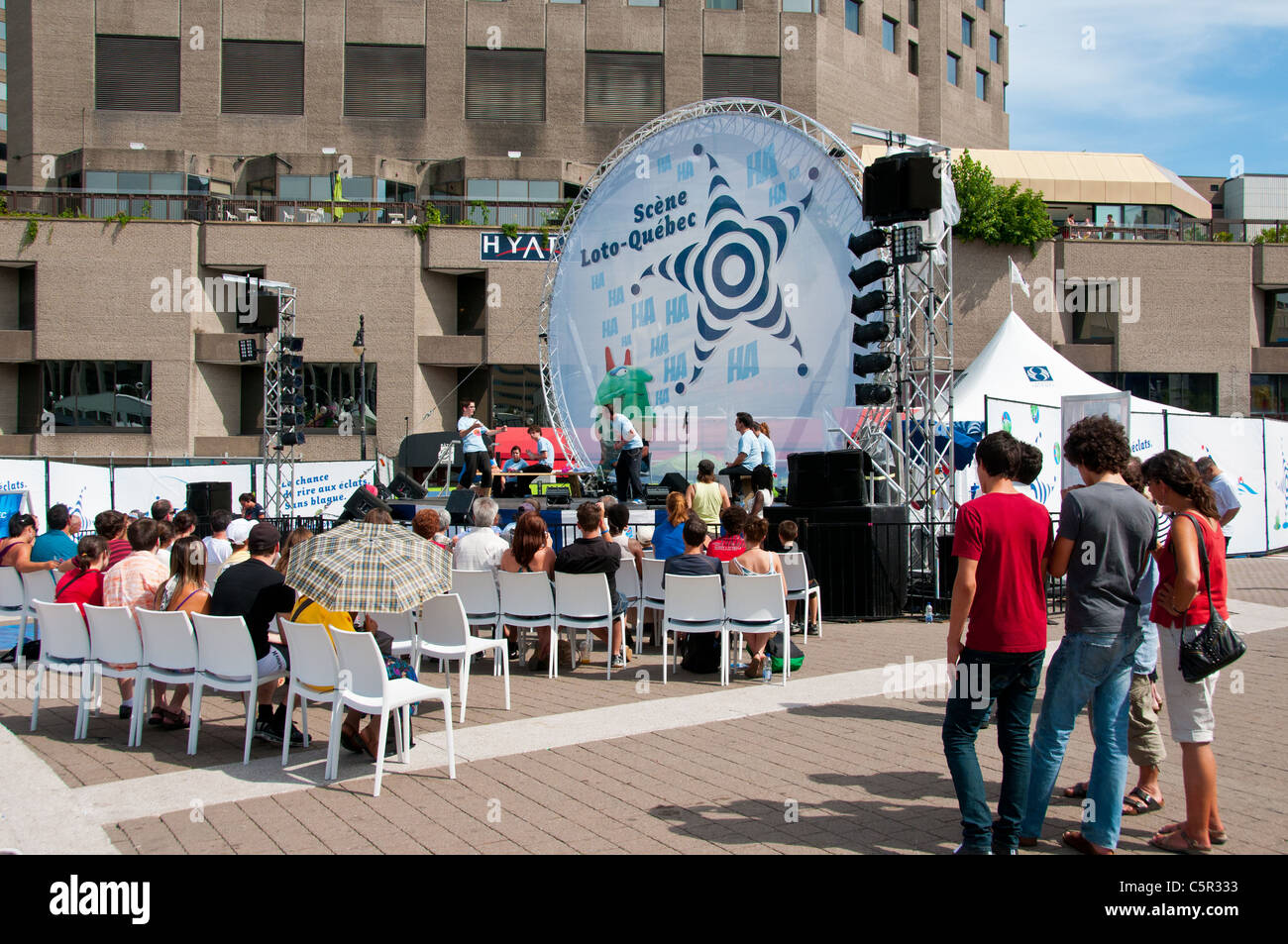 Free exterior show during the Just for Laughs Festival Montreal canada