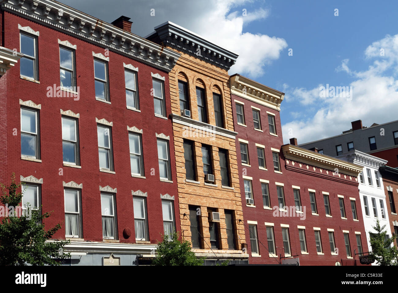 Examples of architecture in downtown Bangor, Maine, USA. Stock Photo