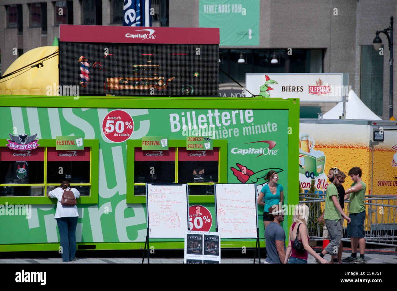 Ticketing office Just for Laughs Festival Montreal Stock Photo Alamy