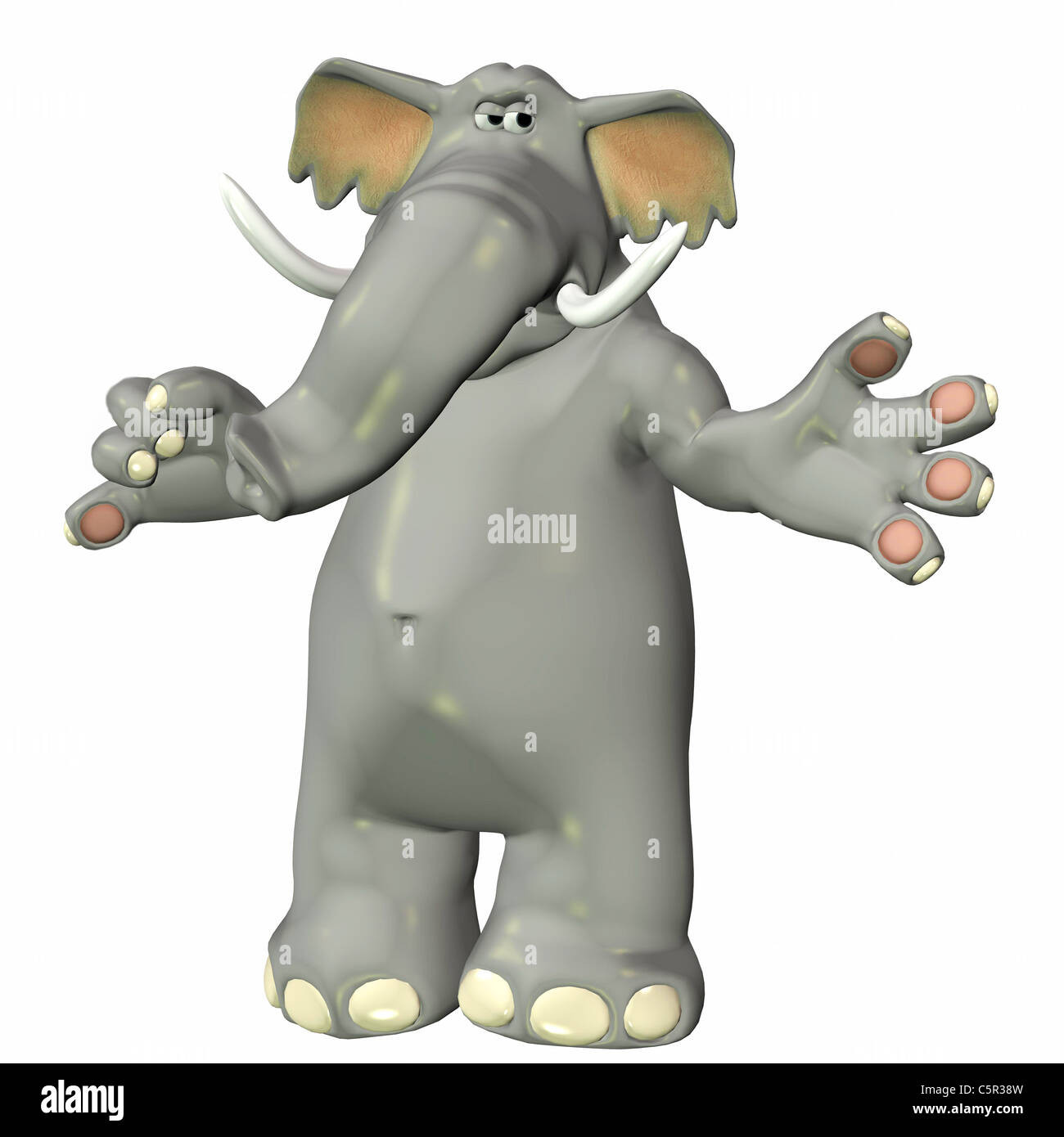 Illustration of an elephant isolated on a white background Stock Photo ...