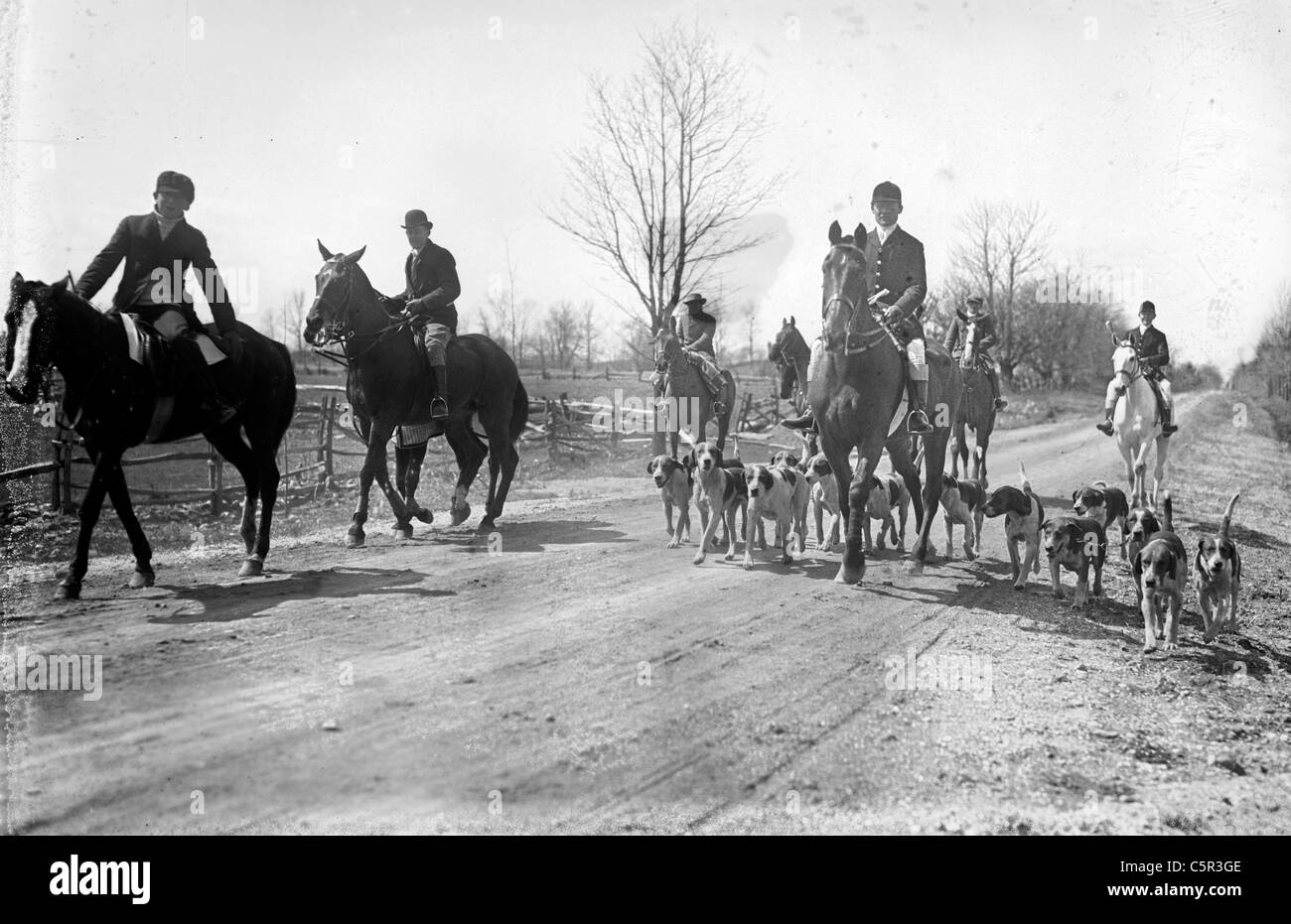 Meadowbrook Hunt, USA 1912 Stock Photo