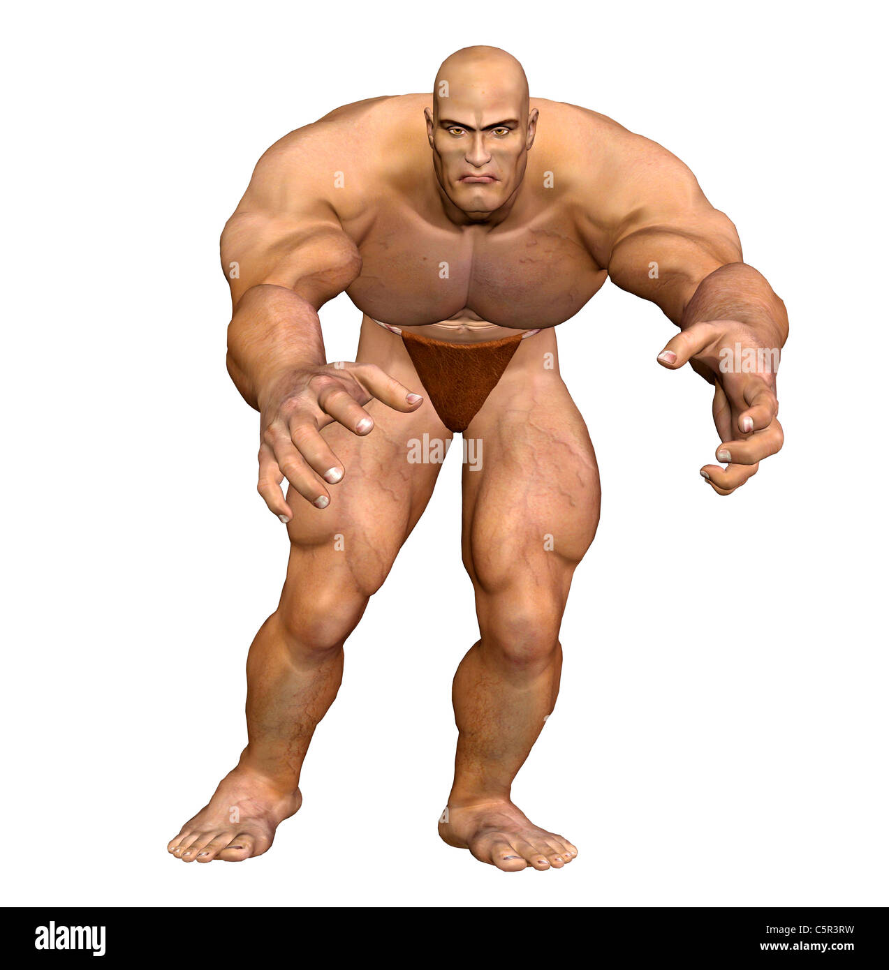 Illustration of a body builder isolated on a white background Stock Photo -  Alamy