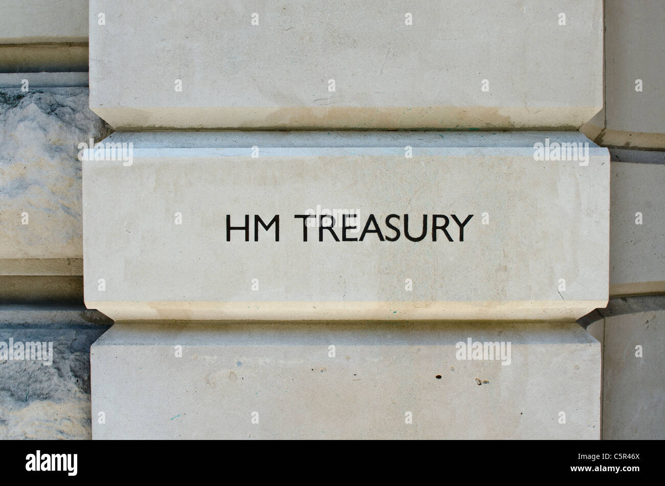 HM Treasury 1 Horse Guards Road Whitehall Westminster London UK Stock Photo