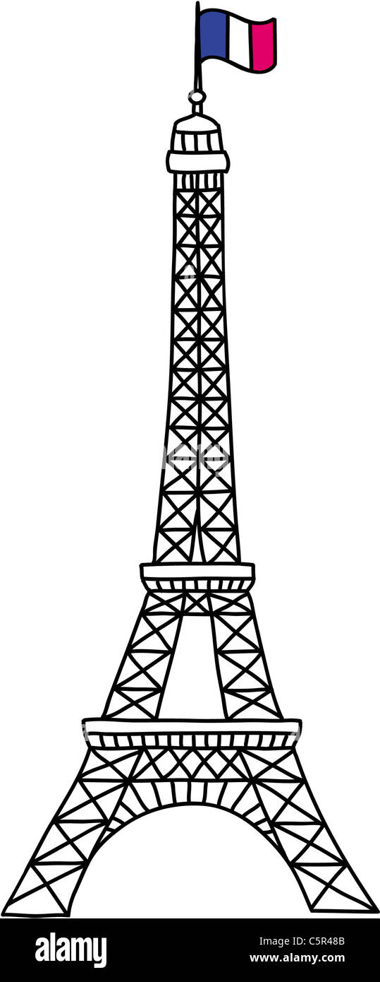 Eiffel Tower illustration - exclusive to Alamy only Stock Photo