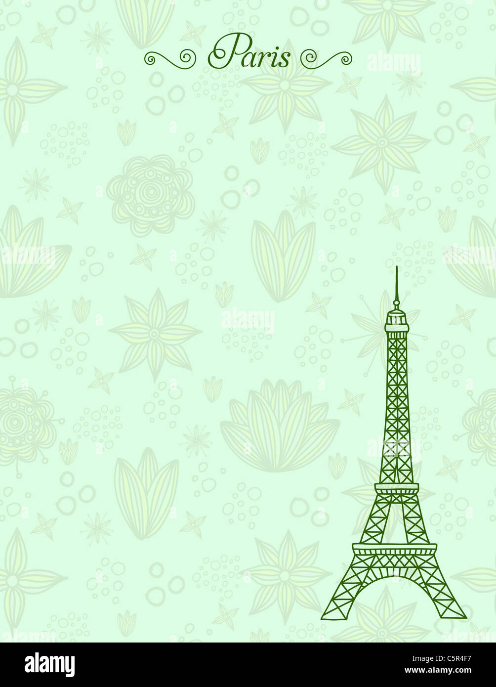 Eiffel Tower illustration - exclusive to Alamy only Stock Photo