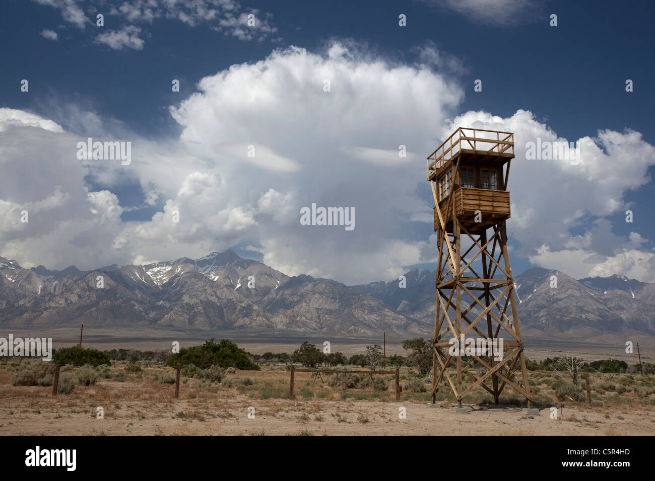 World War II Japanese Internment Camp Stock Photo