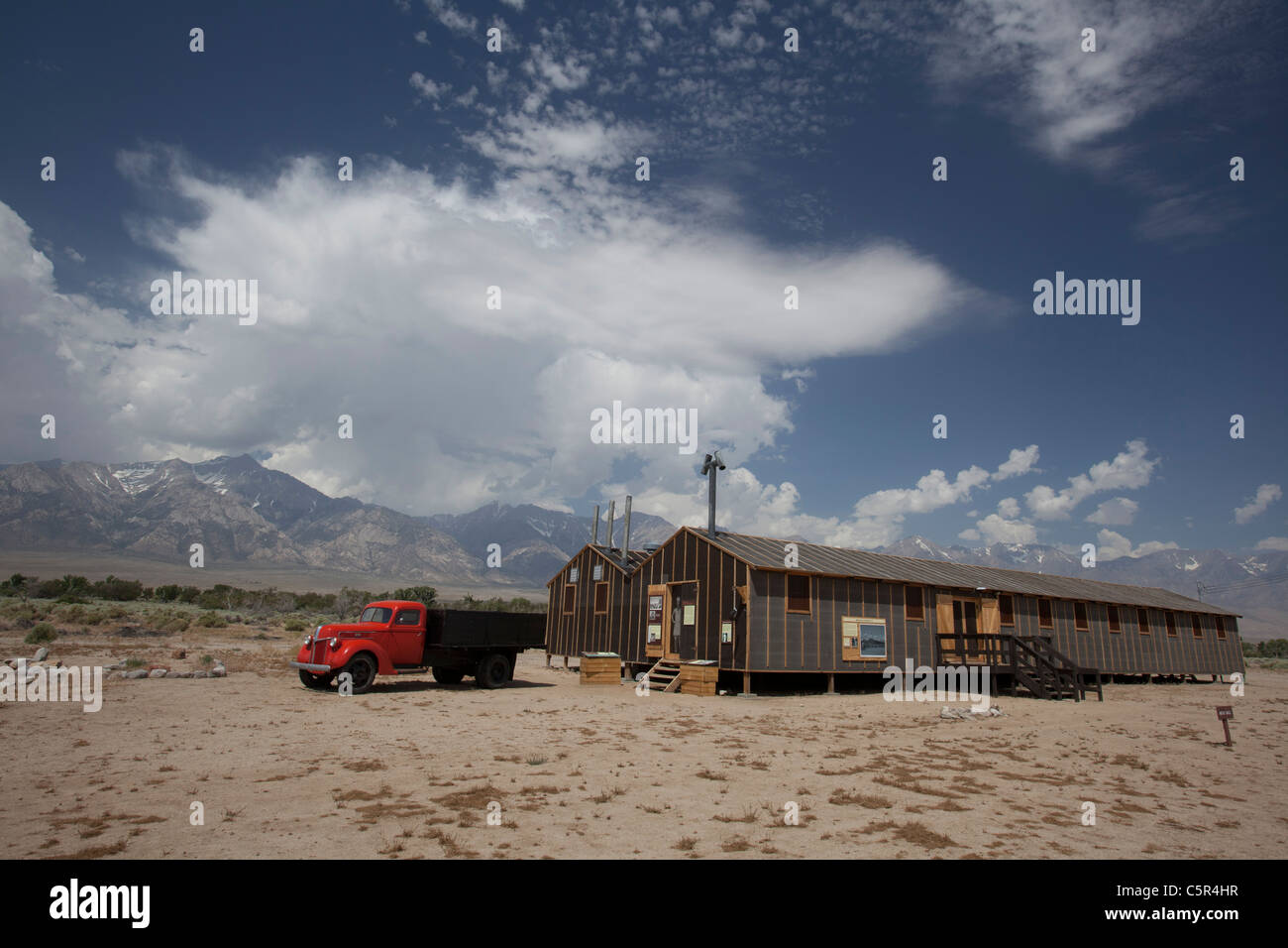 World War II Japanese Internment Camp Stock Photo