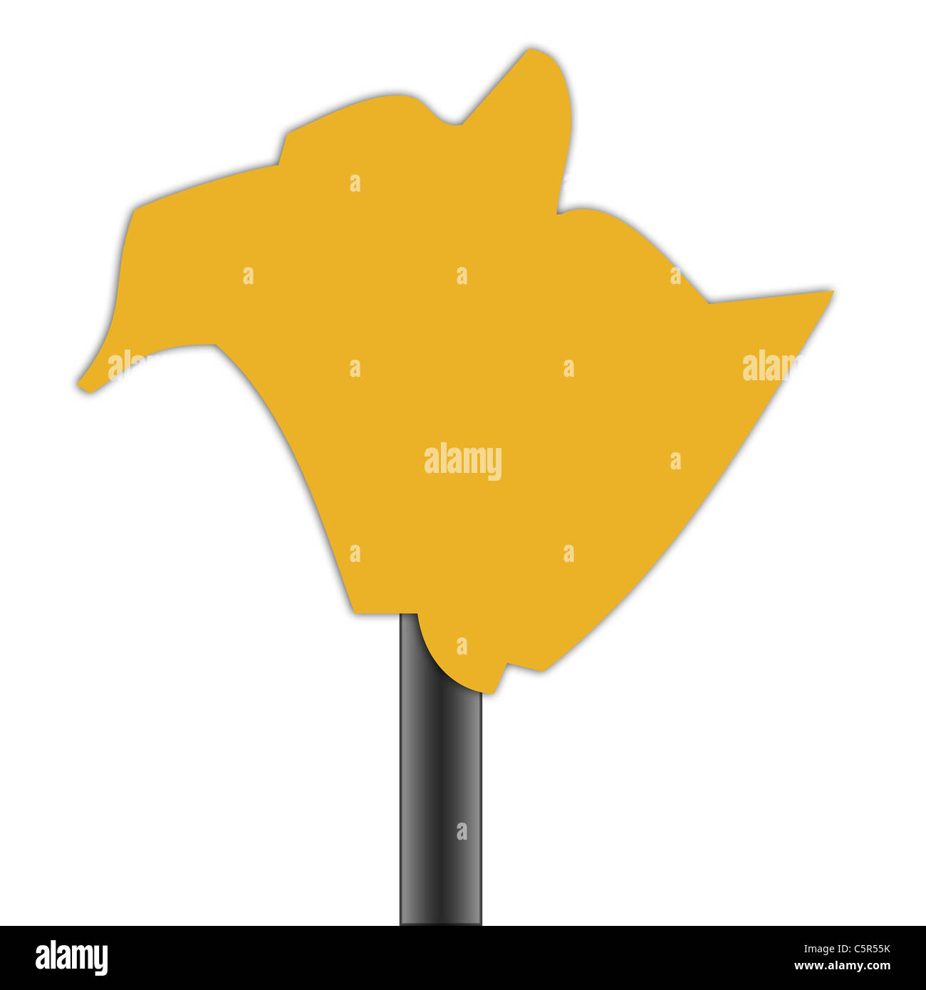 New Brunswick map road sign isolated on a white background. Stock Photo