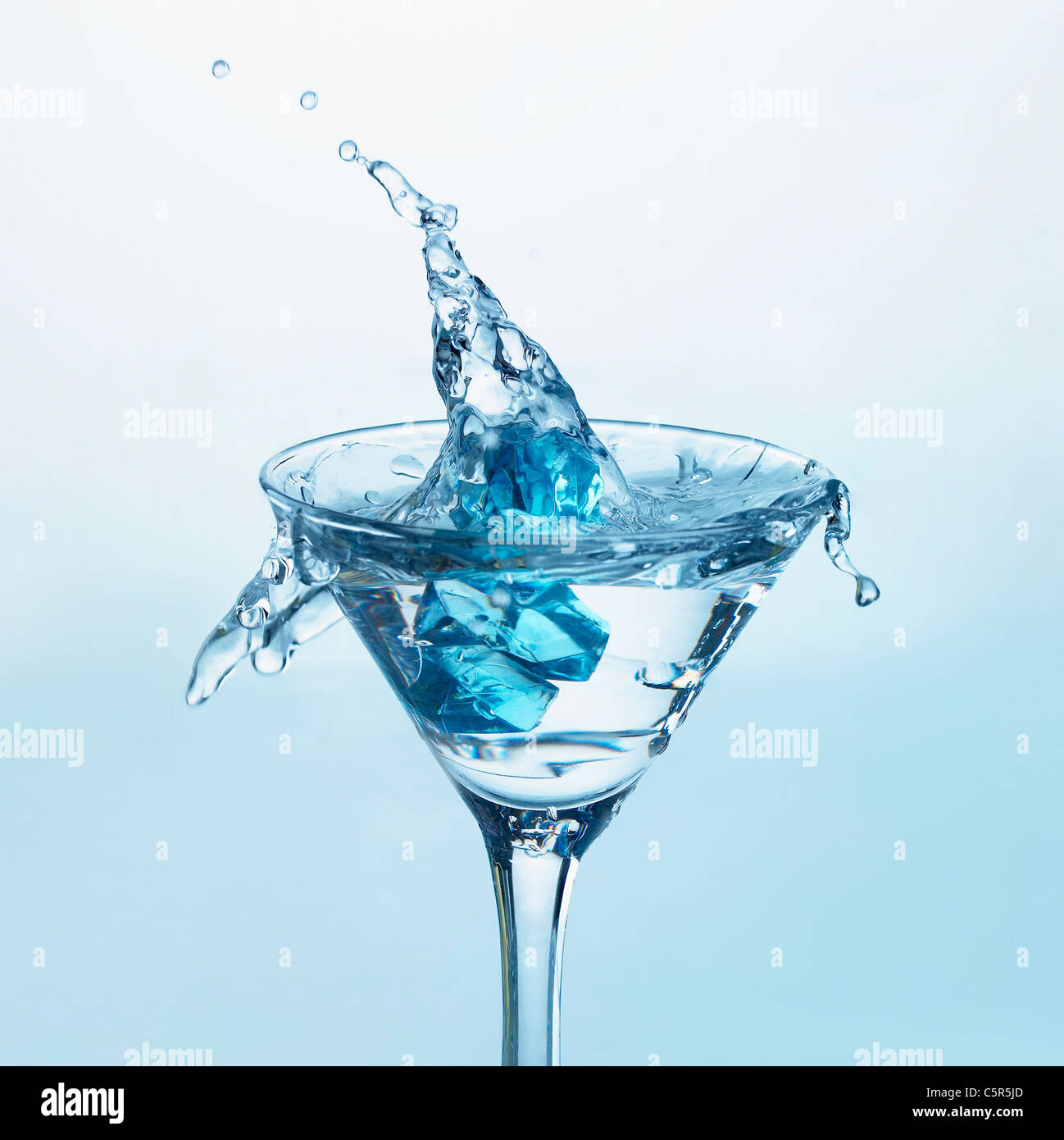 Ice water in a glass Stock Photo Alamy