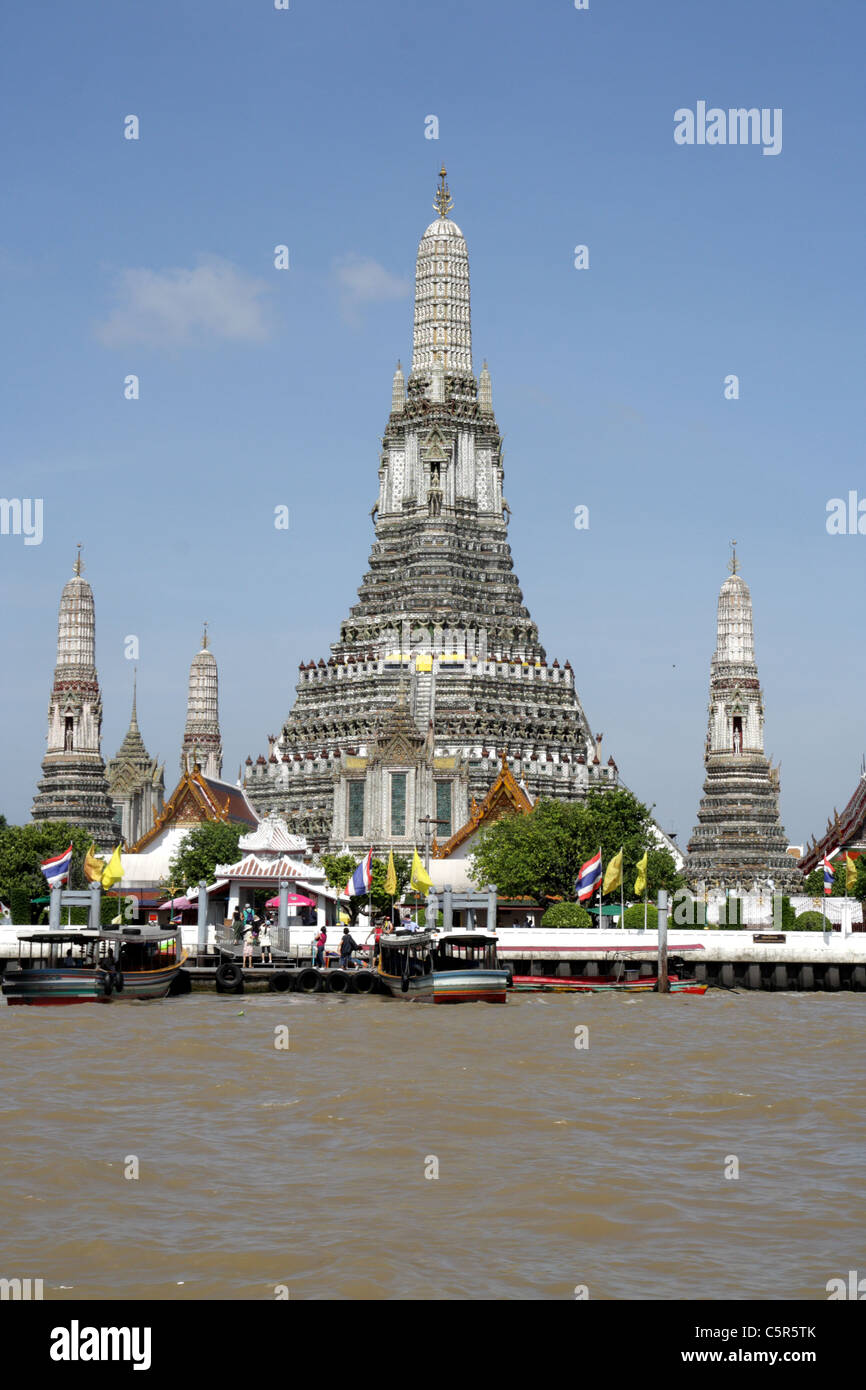 Wat Arun Temple , Bangkok , Thailand Stock Photo