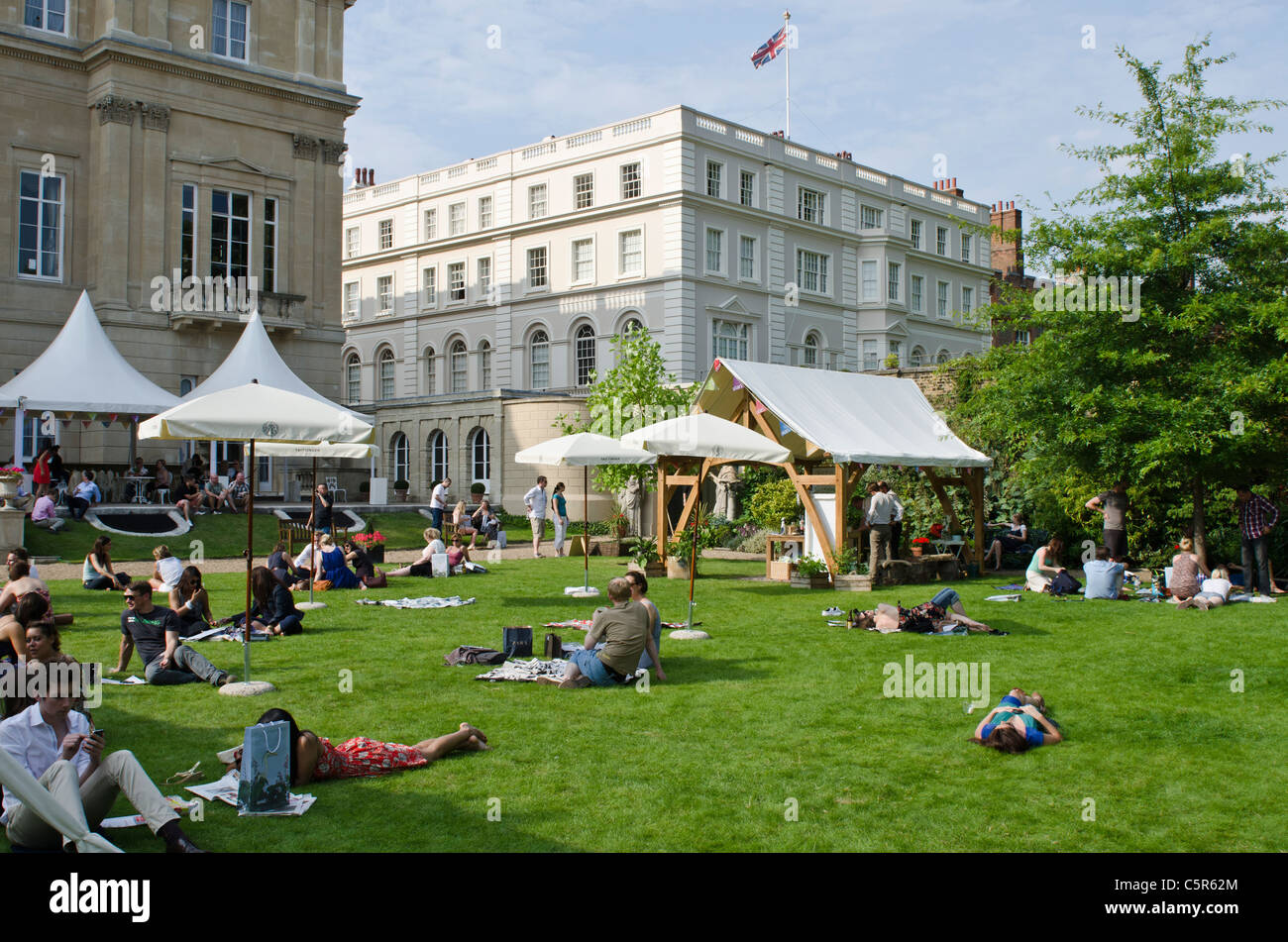 Prince Charles's Start initiative  for sustainable living. Lancaster House garden Stock Photo