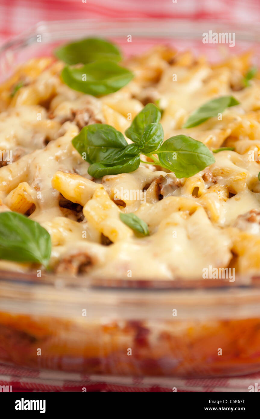 Traditional baked pasta in oven Stock Photo Alamy