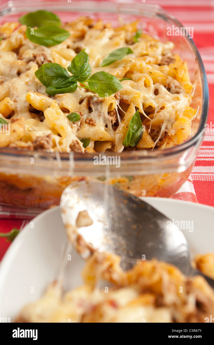 Traditional baked pasta in oven Stock Photo Alamy