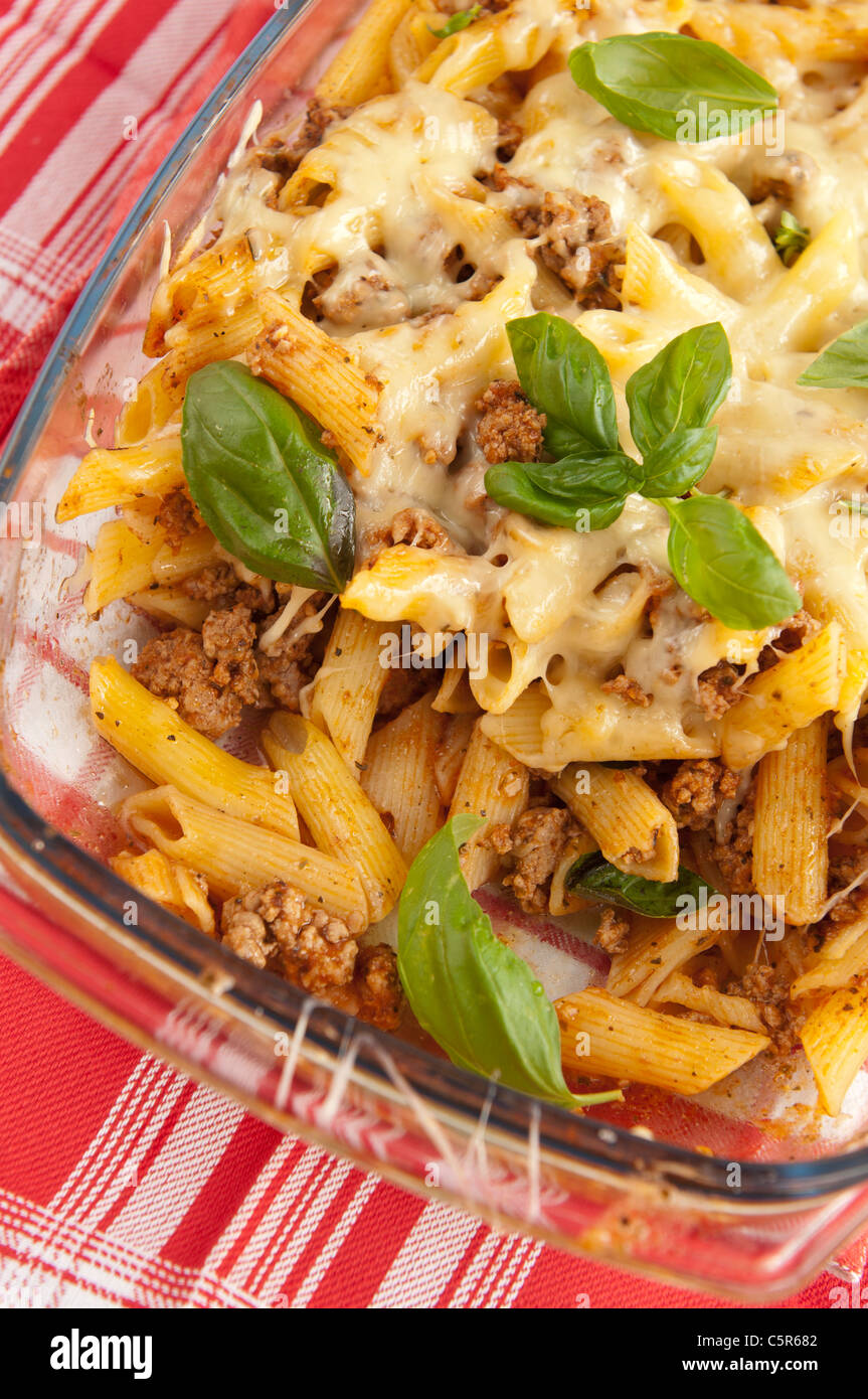 Traditional baked pasta in oven Stock Photo Alamy