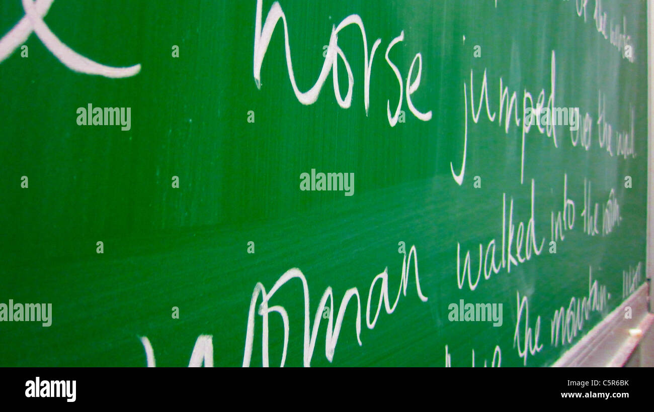 English blackboard lesson hires stock photography and images Alamy