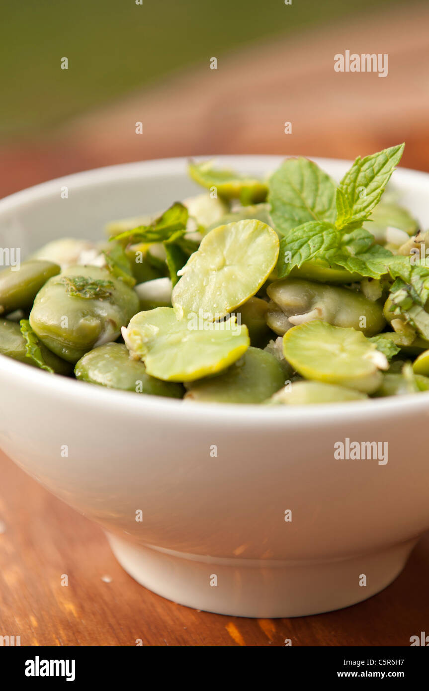Tradition green boiled broad bean Stock Photo Alamy