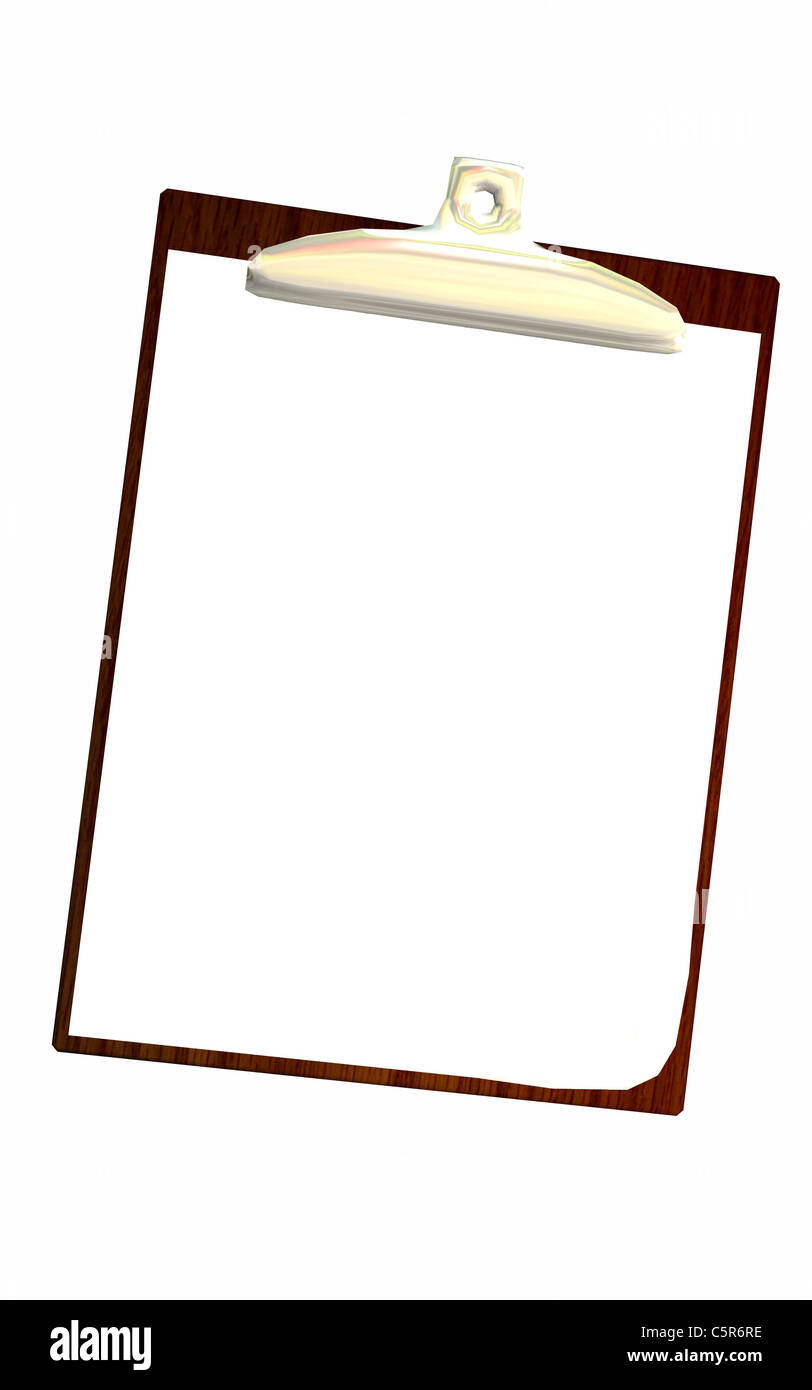 Illustration of a blank clipboard isolated on a white background Stock ...