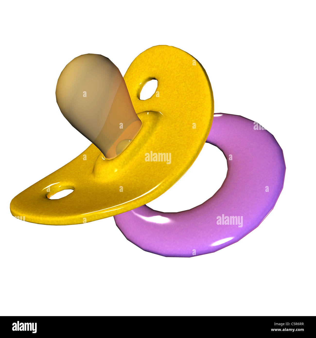 Illustration of a baby's dummy isolated on a white background Stock