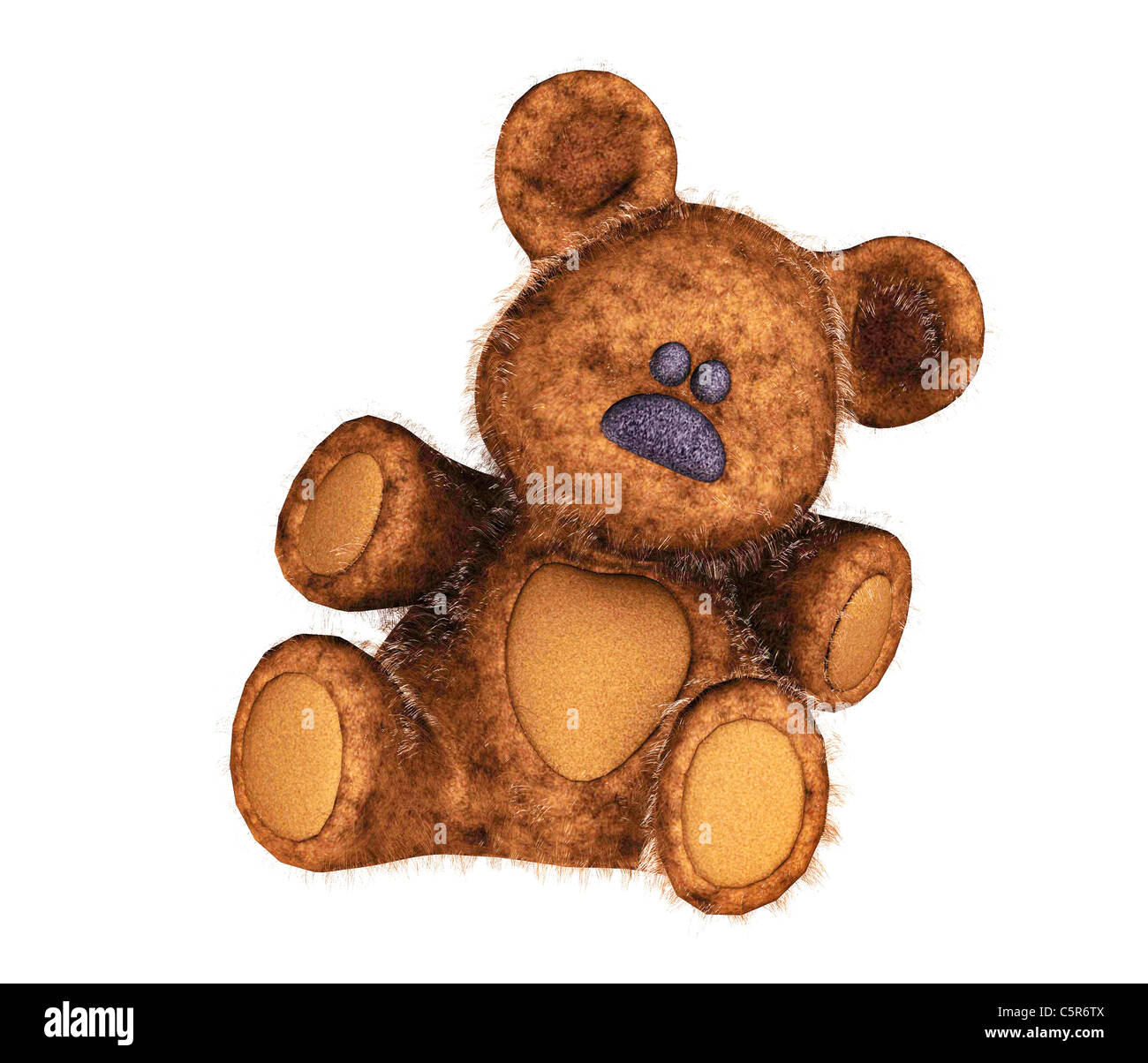 Illustration of a teddy bear isolated on a white background Stock Photo ...