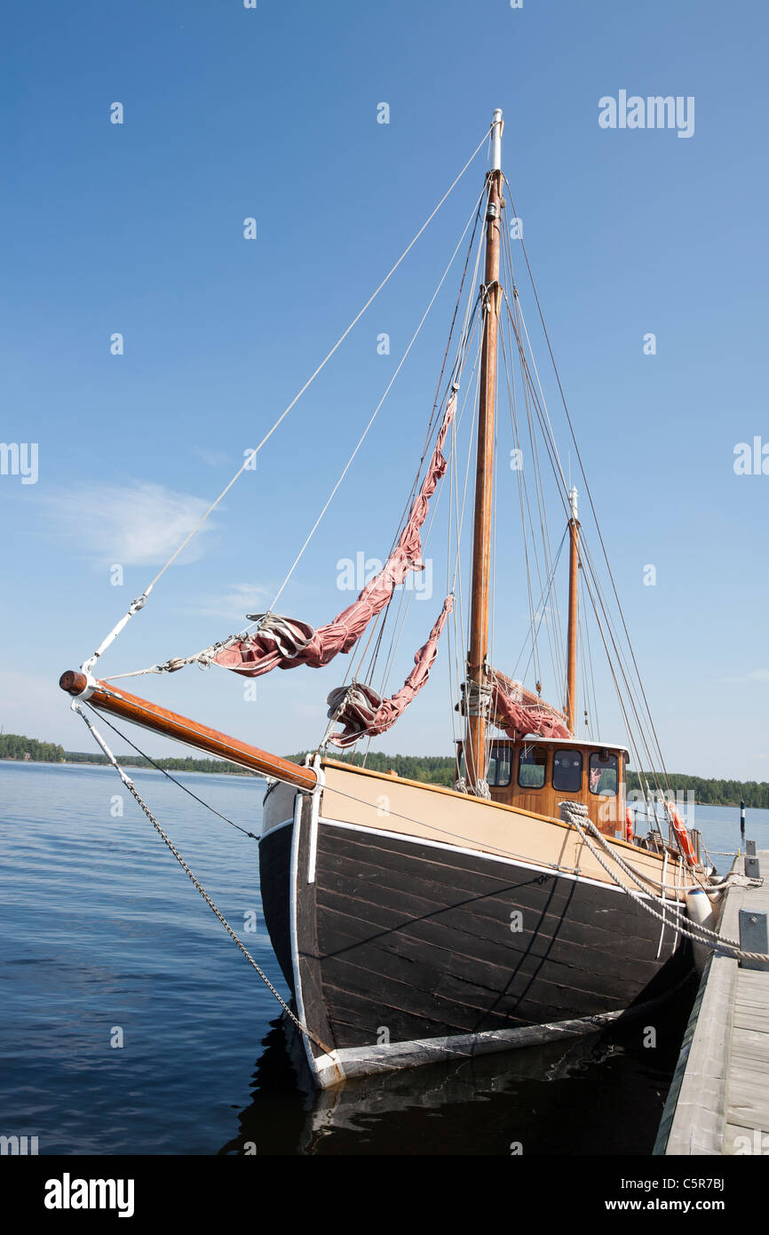 old wooden sailing ship at Lappeenranta harbour Stock Photo - Alamy