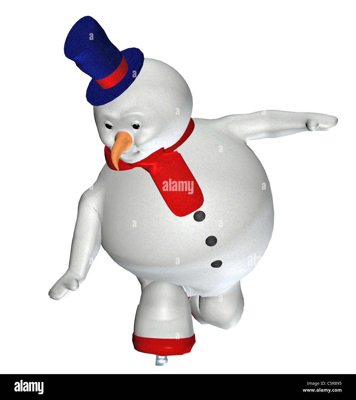 Illustration of a Snowman isolated on a white background Stock Photo ...