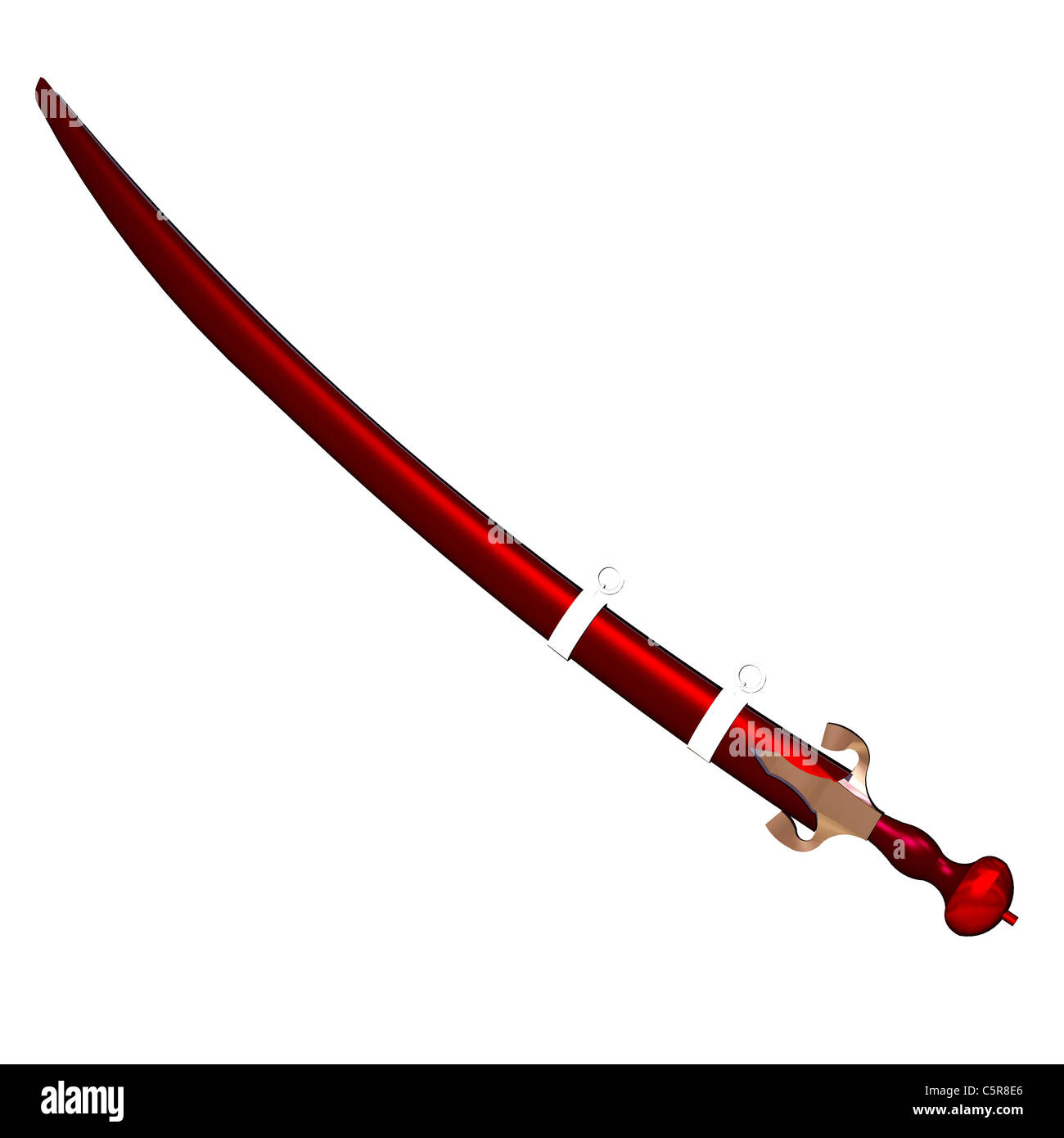 Illustration of a sword isolated on a white background Stock Photo