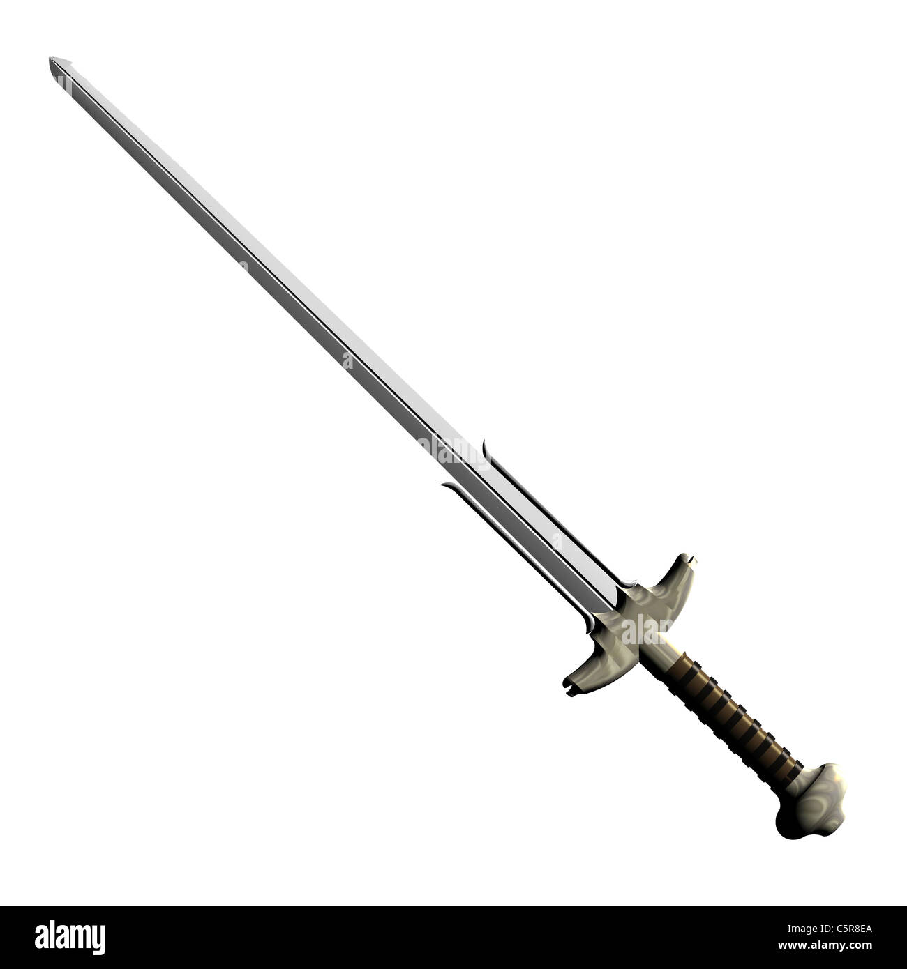 Illustration of a sword isolated on a white background Stock Photo - Alamy