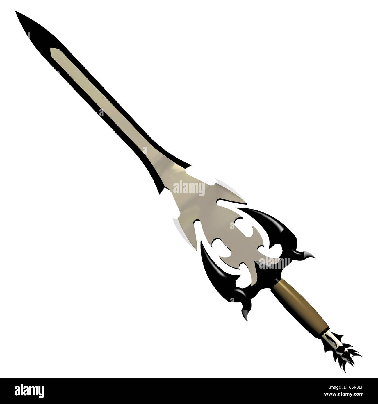 Illustration of a sword isolated on a white background Stock Photo - Alamy