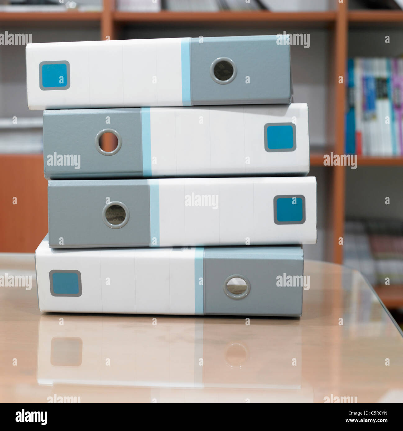 Files on a desk Stock Photo Alamy