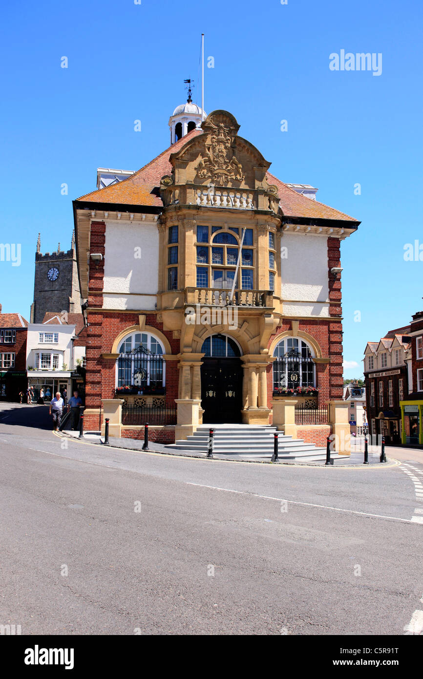 Marlborough Town Hall building Wiltshire Stock Photo Alamy