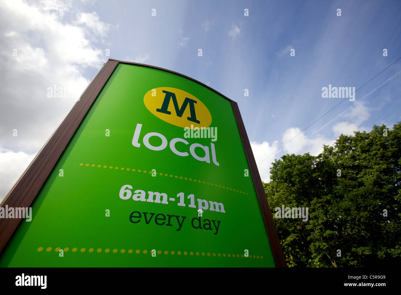 Morrisons m-local store.Ilkley, West Yorskhire, logo sign opening times ...