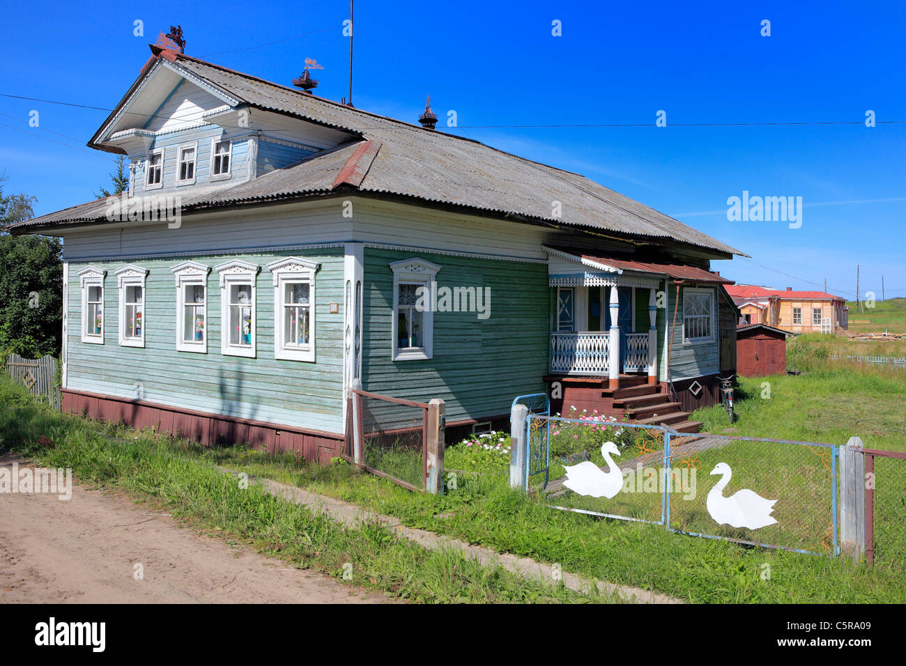 Kurostrov (Lomonosovo), native village of scientist Mikhail Lomonosov, Archangelsk (Arkhangelsk) region, Russia Stock Photo