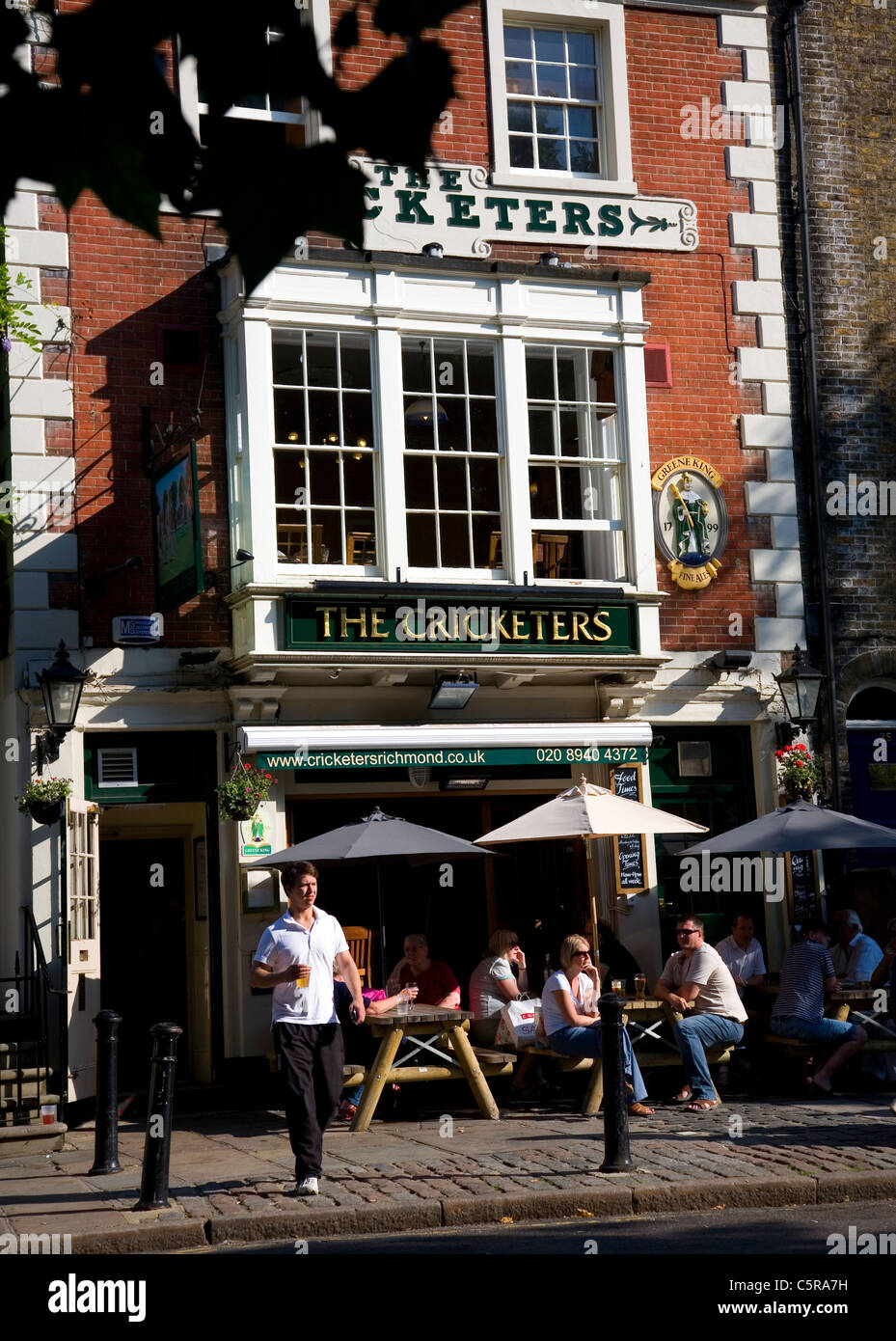 The Cricketers Pub on Richmond Green Stock Photo