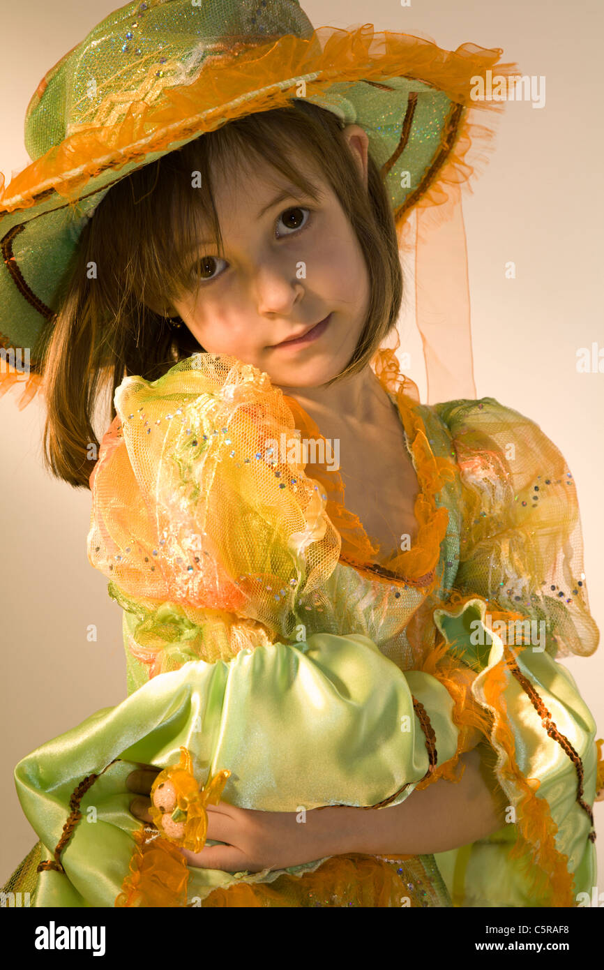 little girl in carnival clothes Stock Photo - Alamy