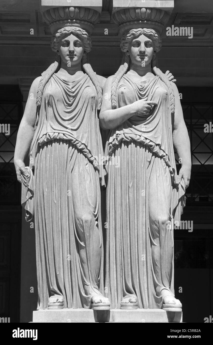 Vienna - mythology statue from south facade of parliament Stock Photo