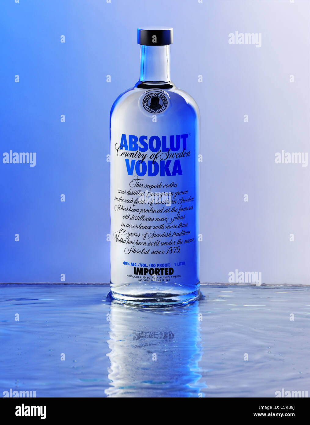 absolut vodka bottle Stock Photo