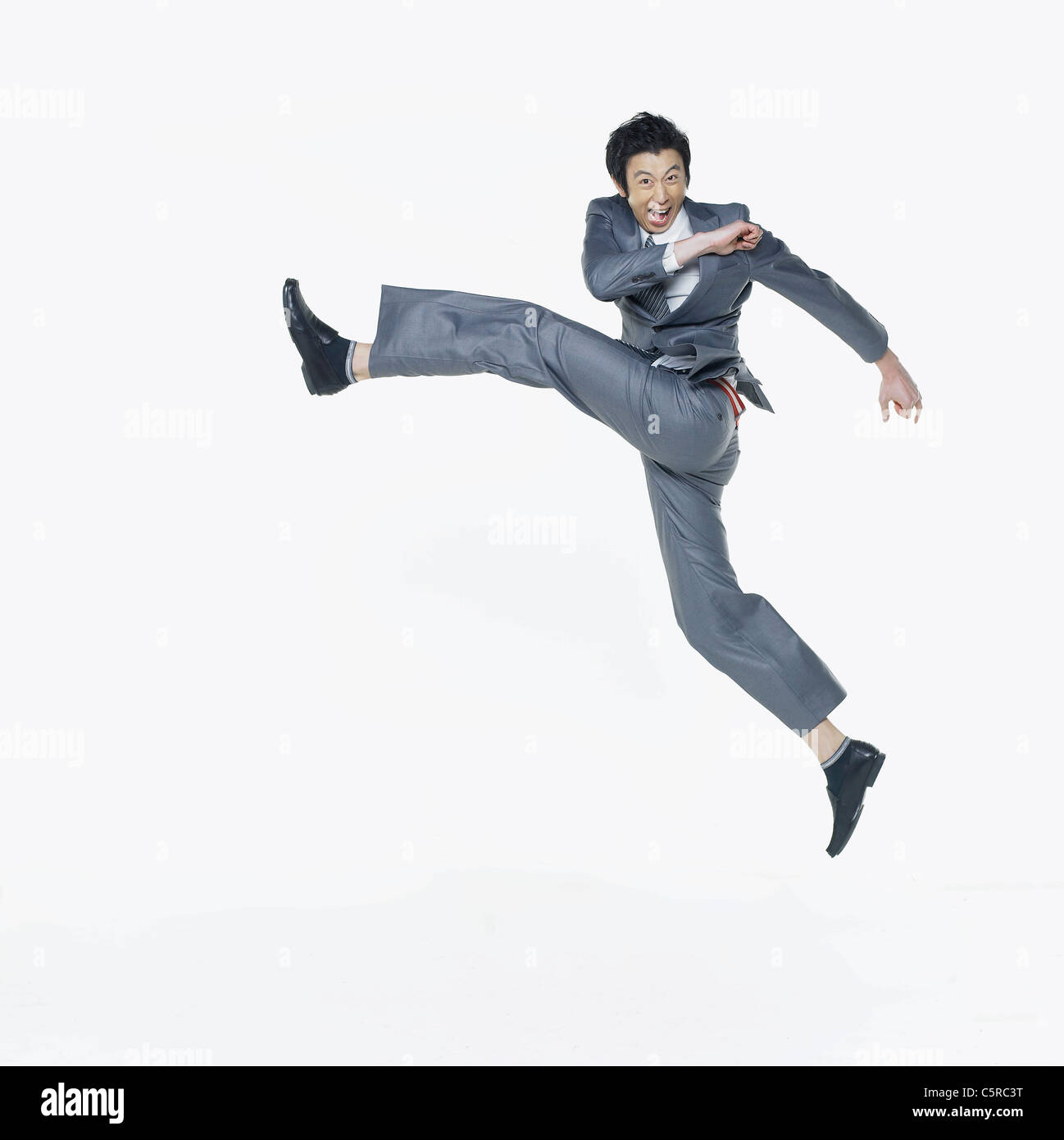 A man jumping with joy Stock Photo