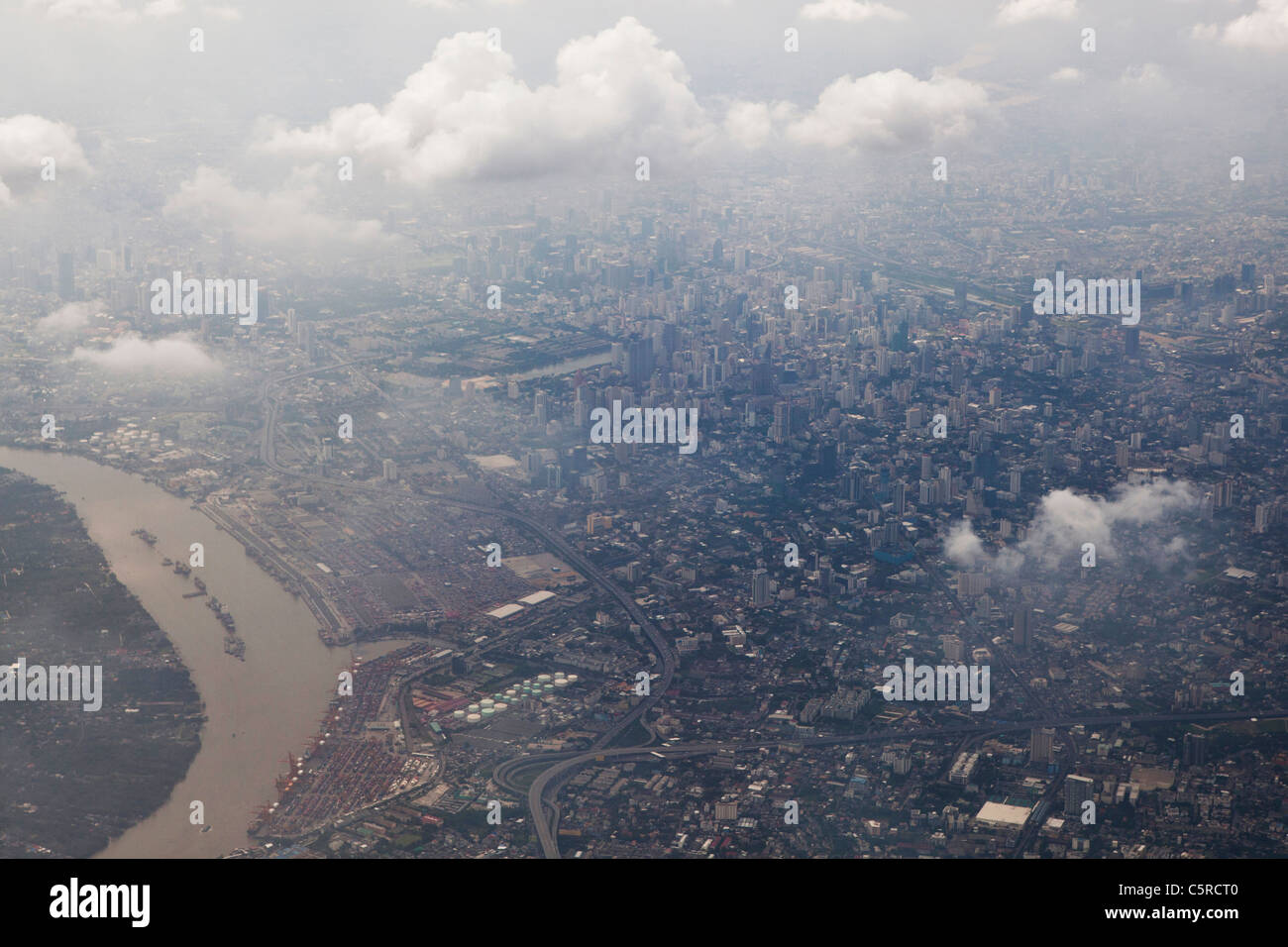 Aerial view bangkok from plane hi-res stock photography and images - Alamy