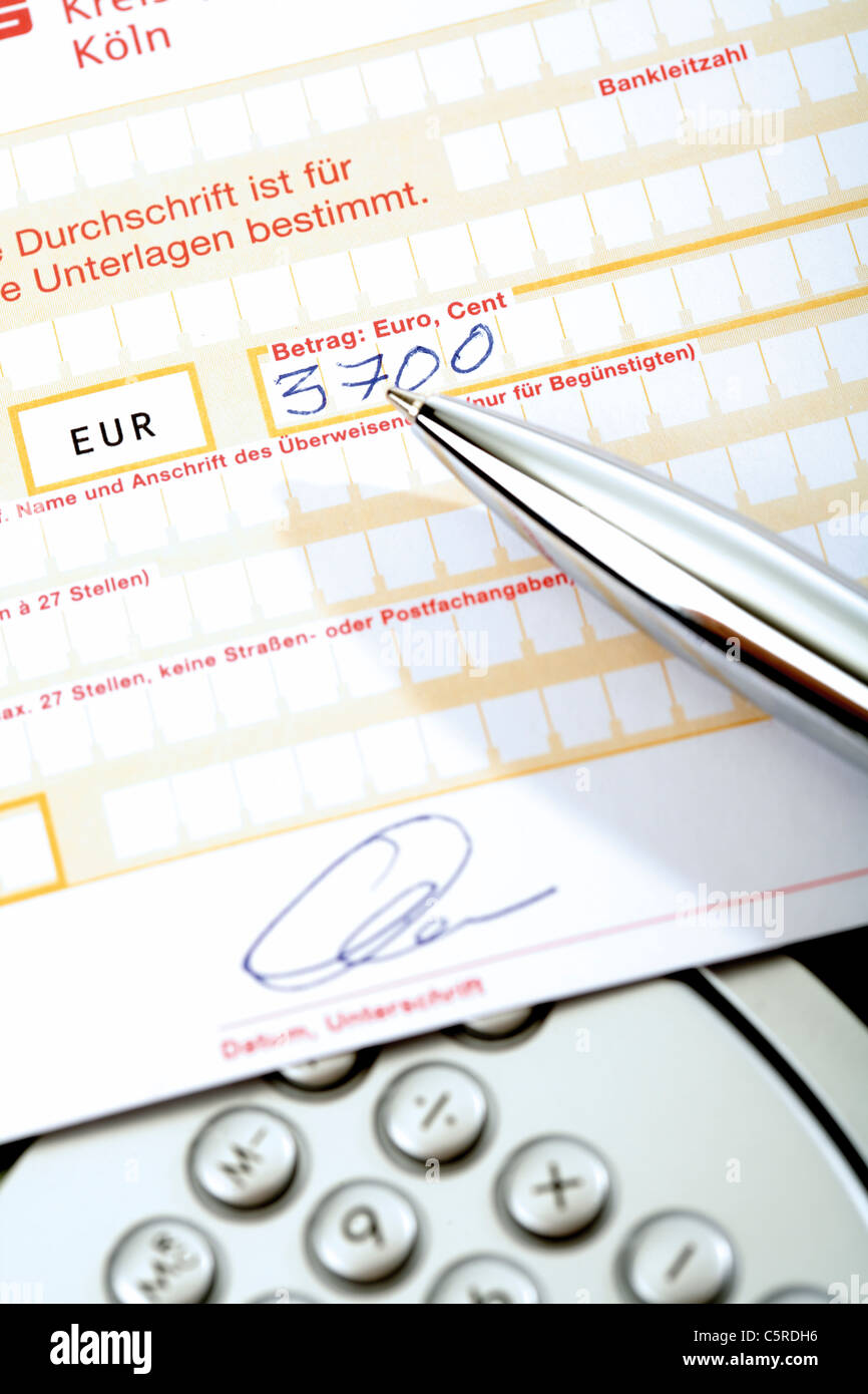 Ball Point And Bank Trasfer Close Up Stock Photo 38009586 Alamy