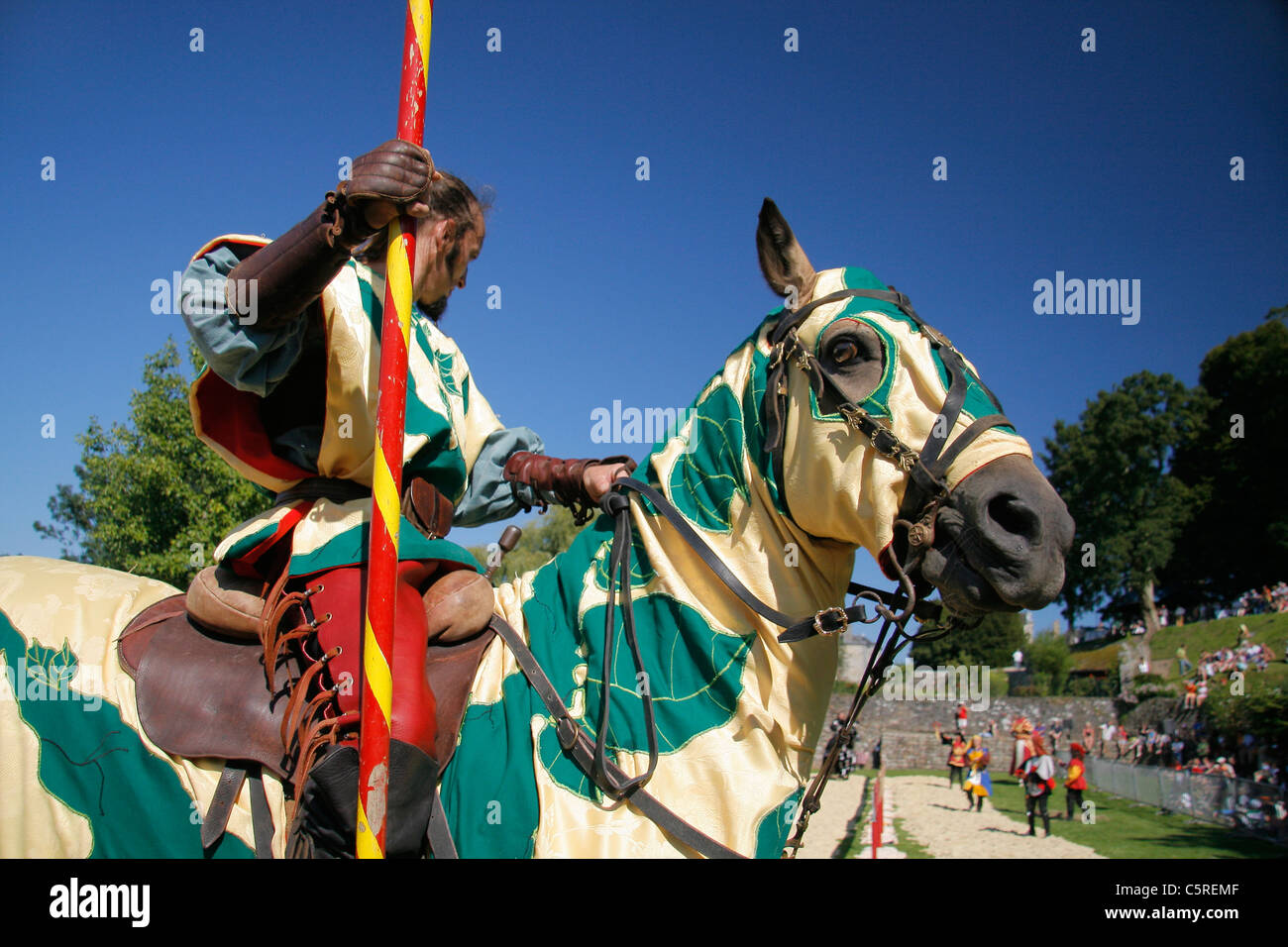Knight, tournament chivalry. Medieval Festival in Domfront (Orne