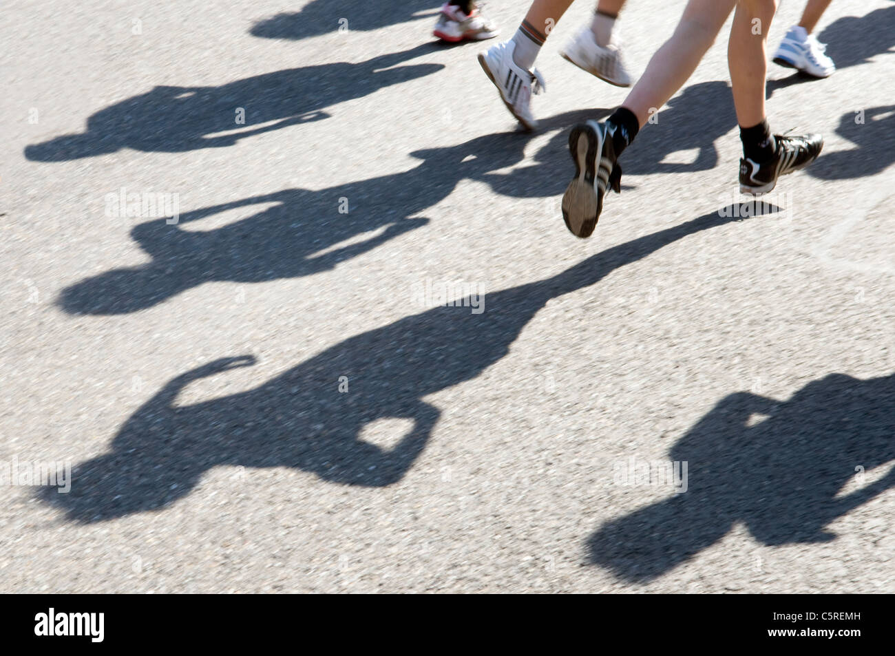 Germany, Stuttgart, Marathon runners, low section Stock Photo Alamy