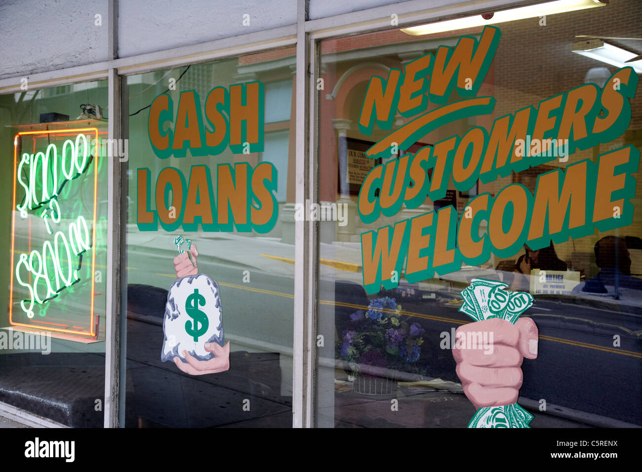 cash loans store in downtown Nashville Tennessee USA Stock Photo