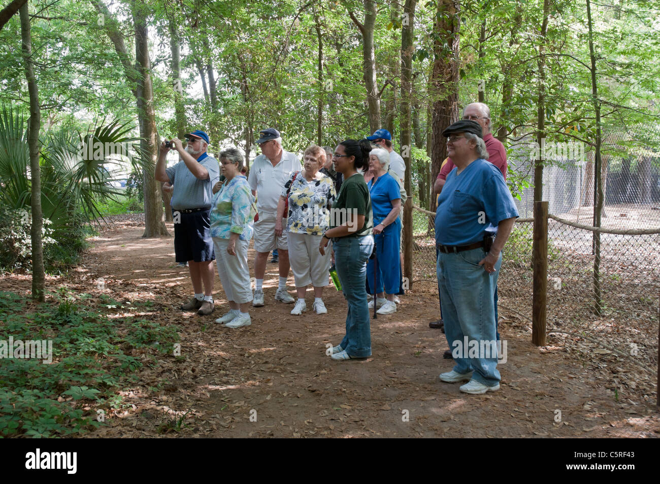 Santa Fe College Teaching Zoo Gainesville Florida. Group of visitors