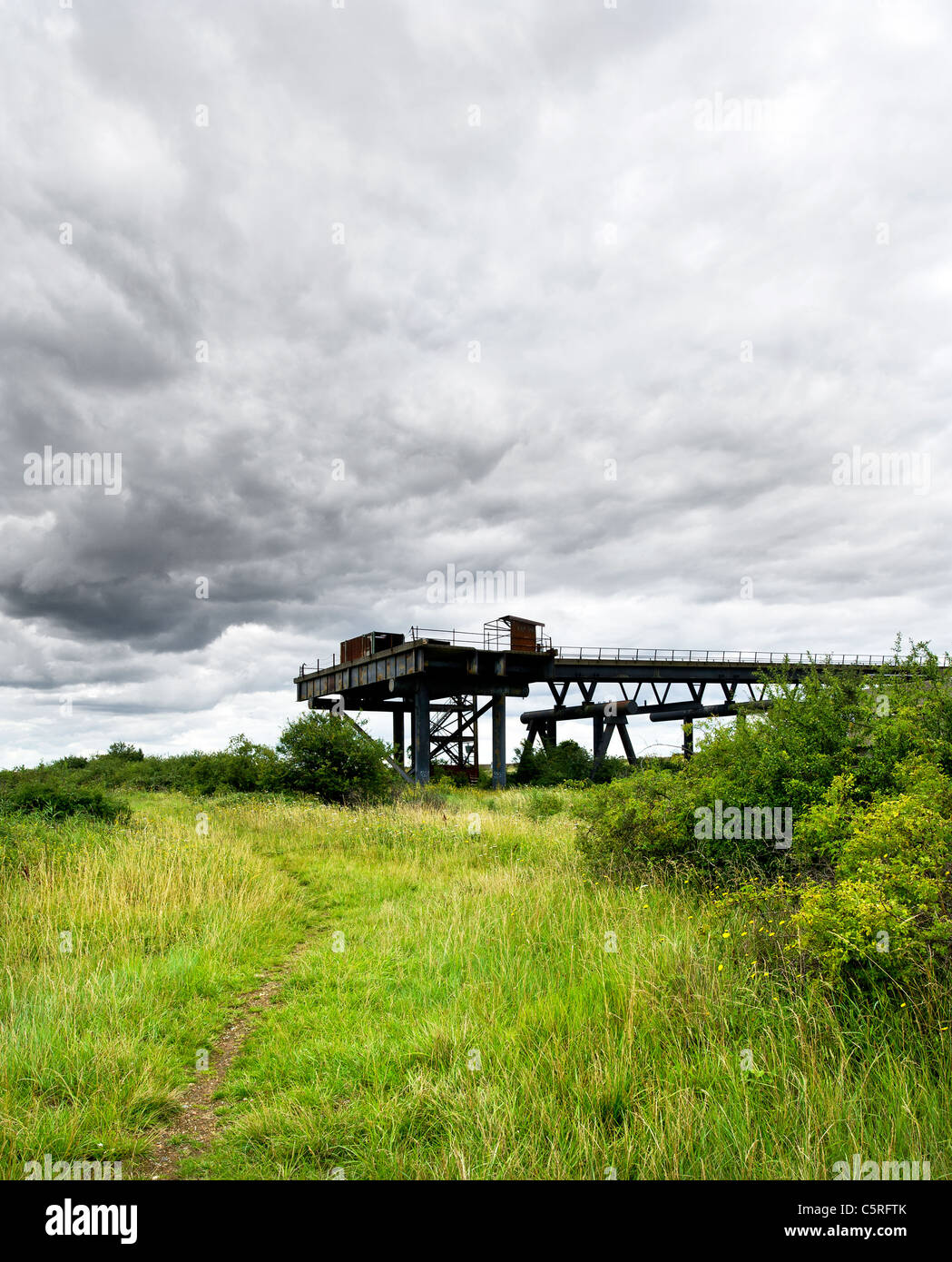 The remains of the Occidental Petroleum Jetty on Canvey Island in Essex. Stock Photo