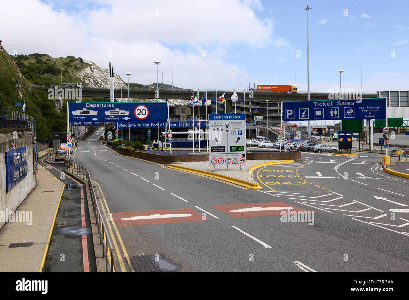 Entrance to Dover docks Stock Photo - Alamy