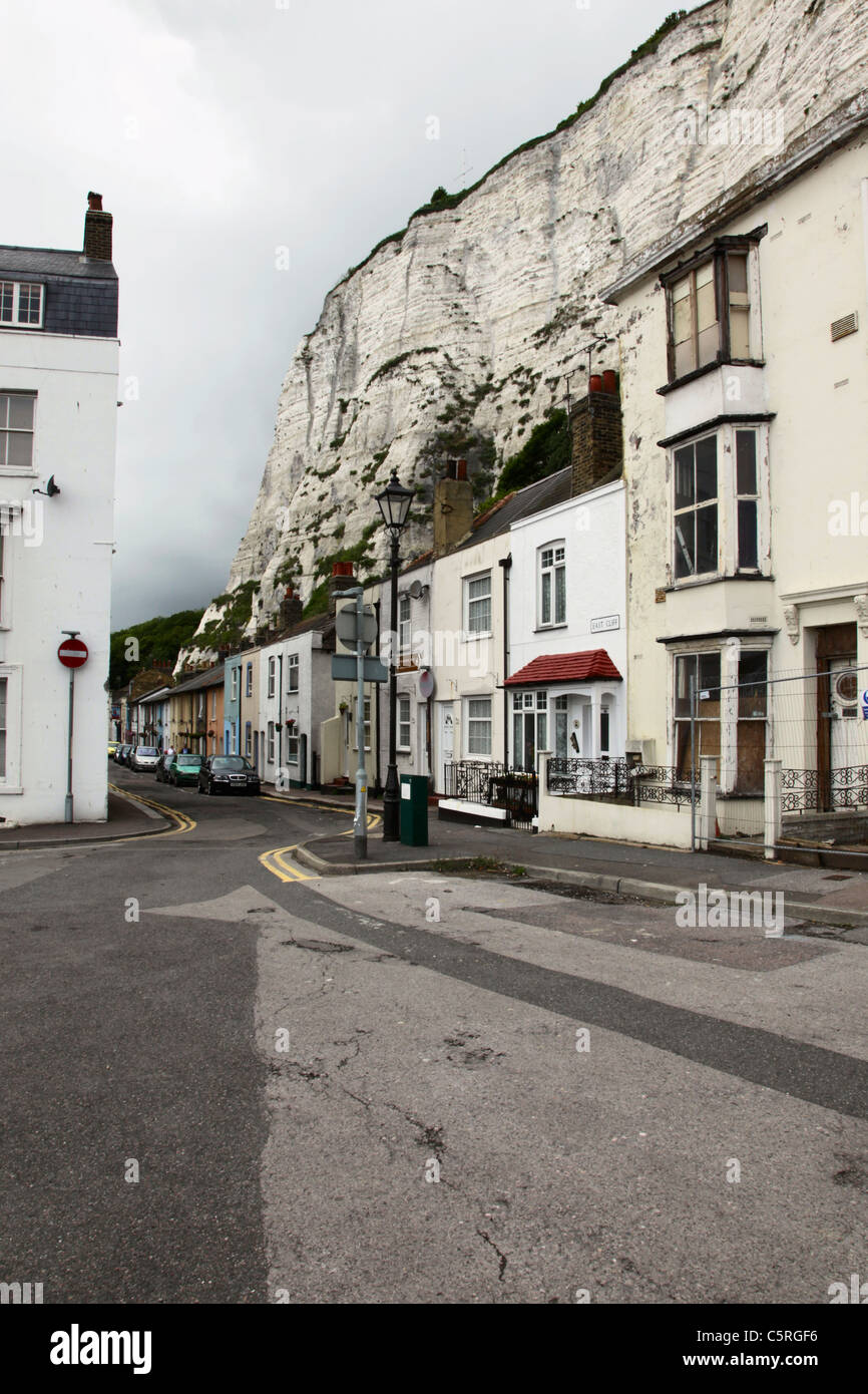 Houses at East Cliff Dover Kent Stock Photo