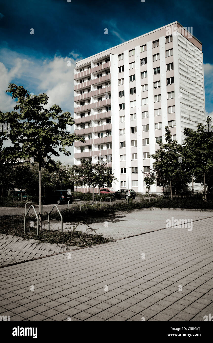 Prefab apartment building, housing estate, settlement, Jena, Thuringia