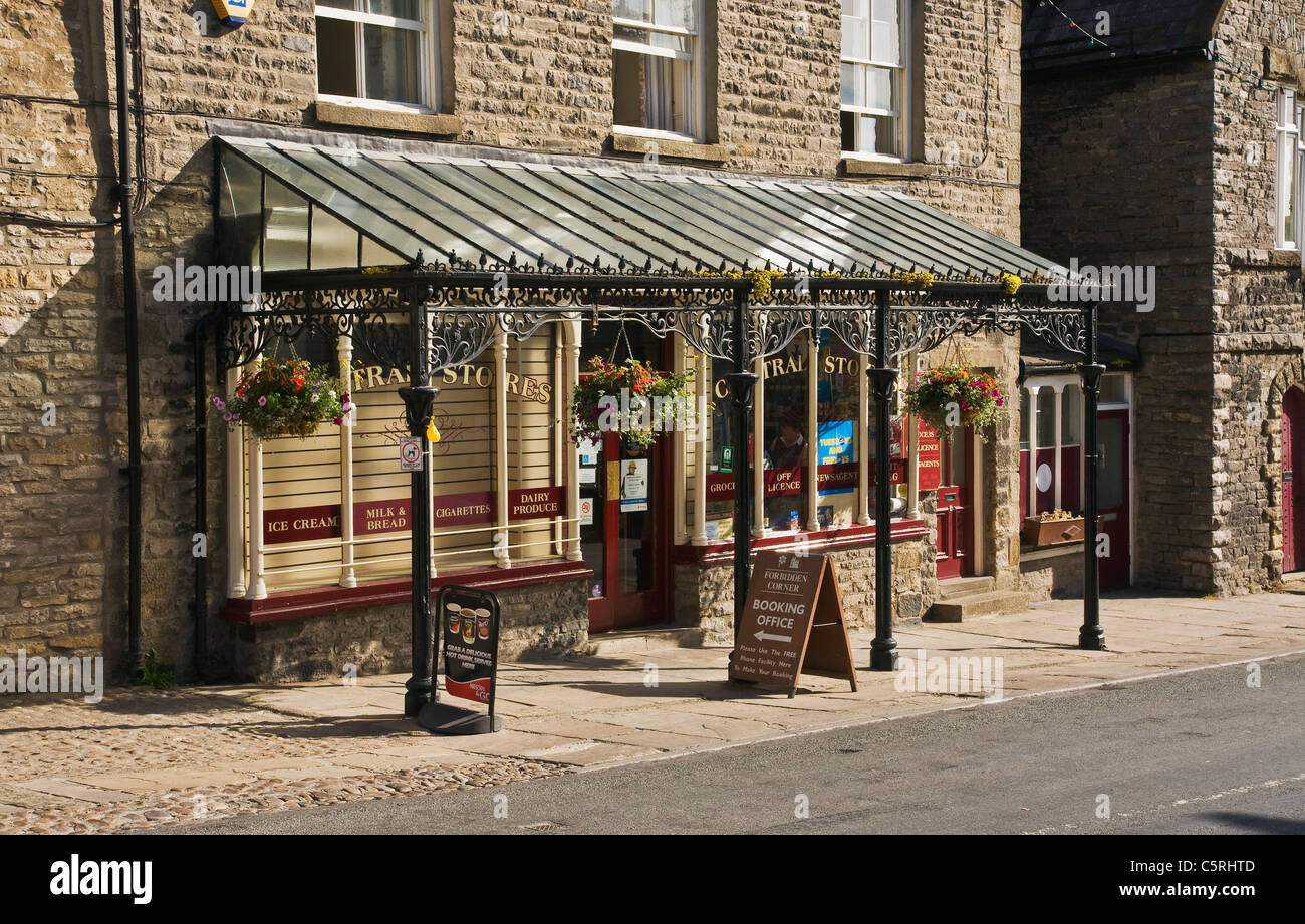 Veranda on shop front at Middleham, North Yorkshire, UK Stock Photo Alamy