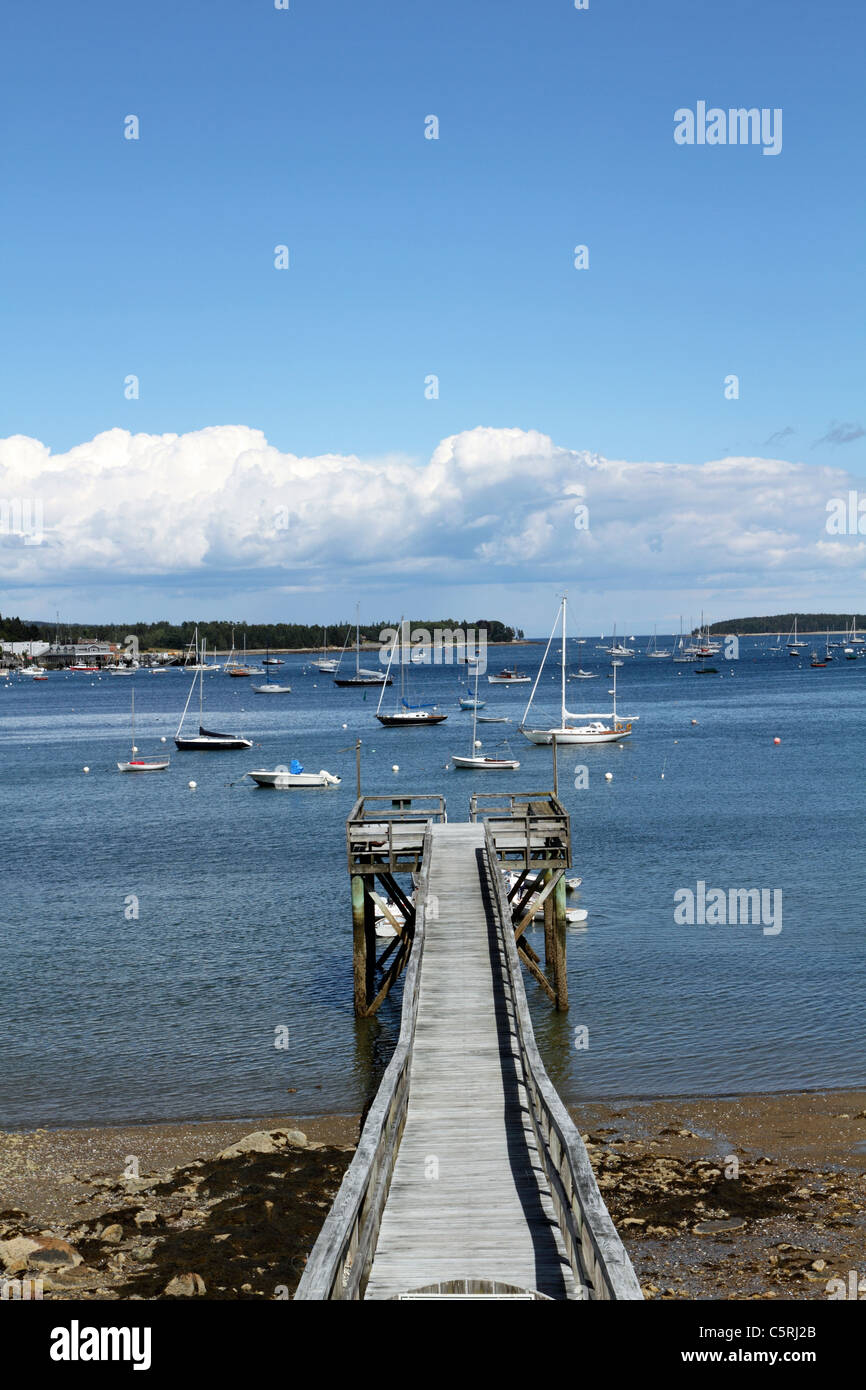 The harbor in the town of Southwest Harbor, Maine, USA Stock Photo